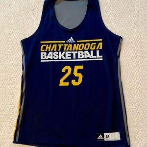 Adidas Navy Chattanooga Basketball Jersey with Yellow Accents